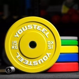 Диск каучуковый 15 кг, желтый