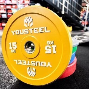 Диск EVO каучуковый 15 кг, желтый