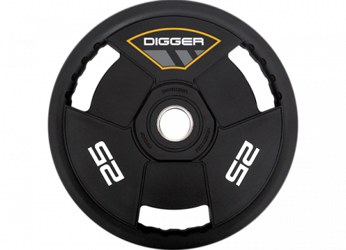 Диск олимпийский полиуретановый 3-х хватовый 25кг Hasttings Digger HD51C3A-25