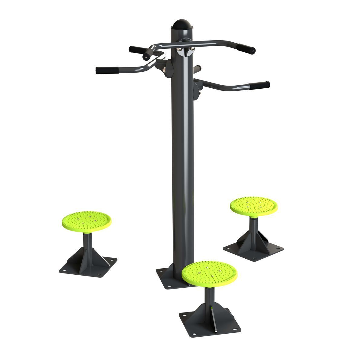 S-1004 Уличный тренажер Твистер стоя (тройной) ZAVODSPORTA