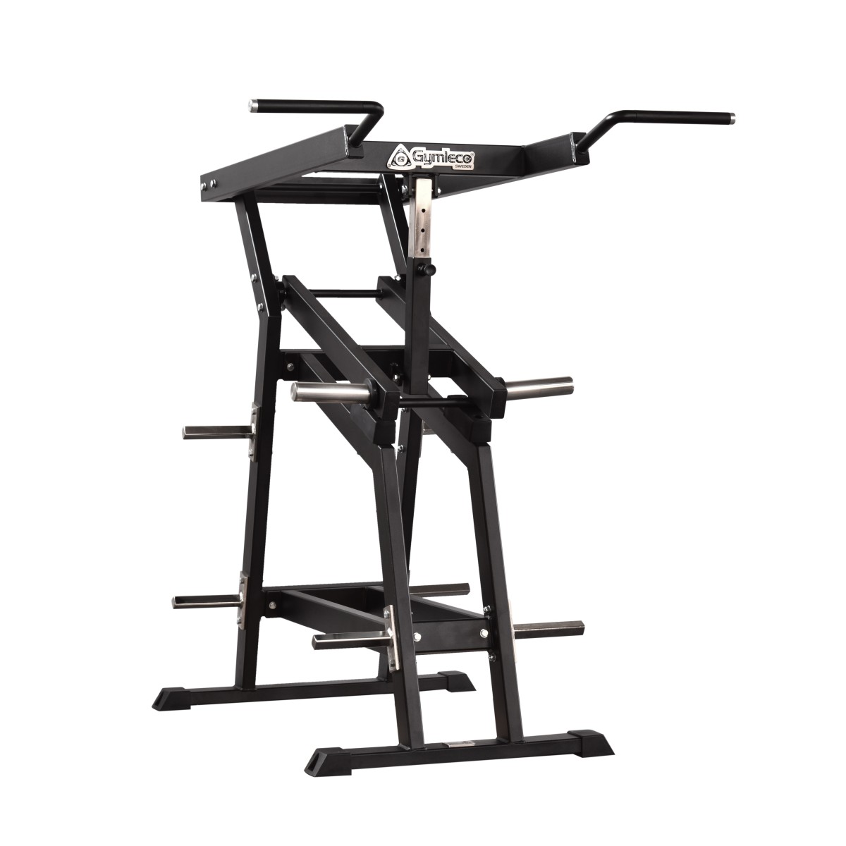 Плечевой жим стоя на свободных весах Gymleco 038