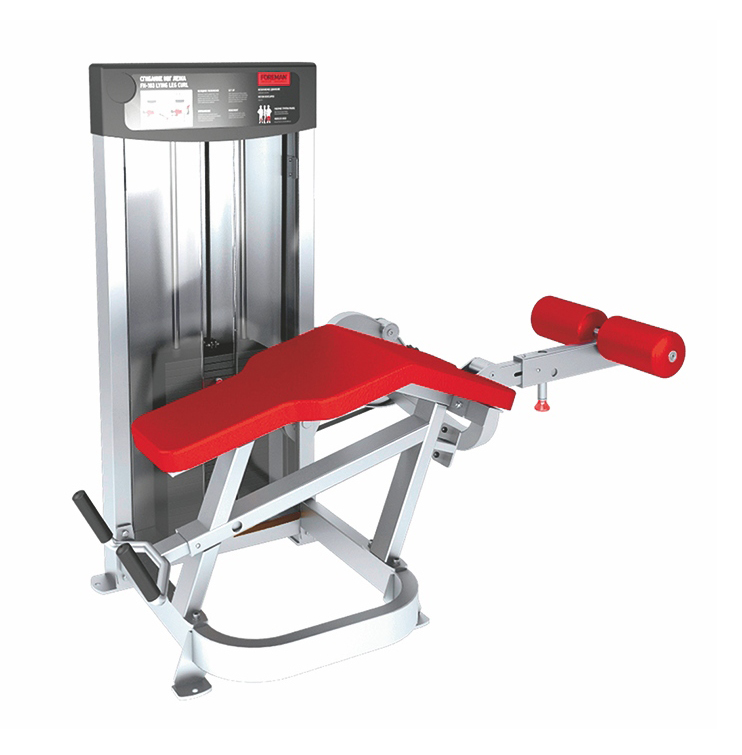 Сгибание ног лежа FOREMAN FN-103 светло-серебряный/красный